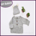 round shape fancy baby dresses garment 4 hole buttons